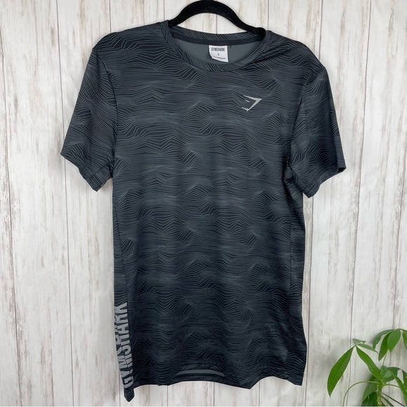 Gymshark Sport Tshirt Black Print Small - Picture 1 of 7